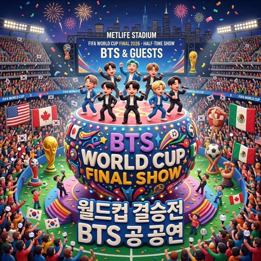 월드컵 결승전 bts 공연