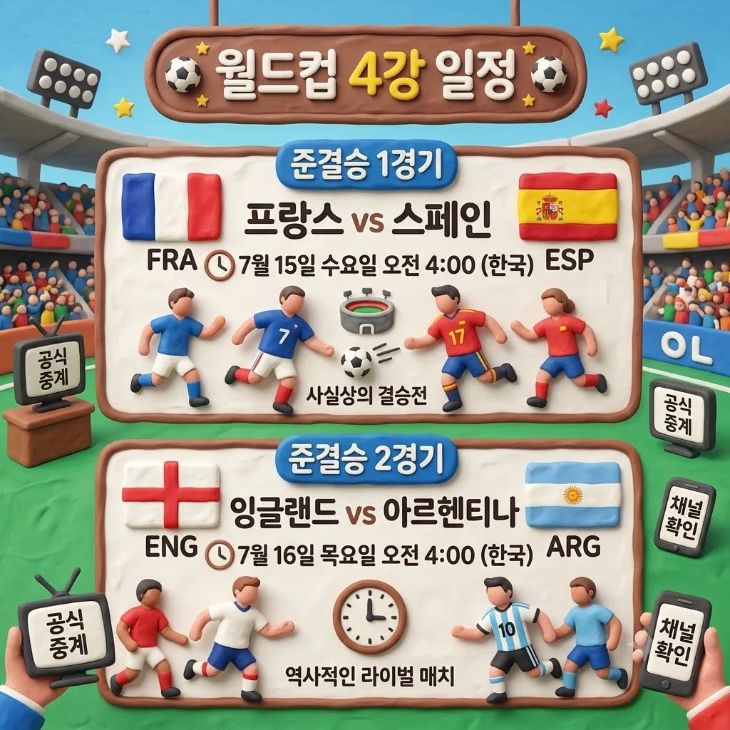 월드컵 4강 일정