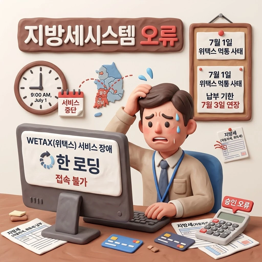 위택스 서비스 장애