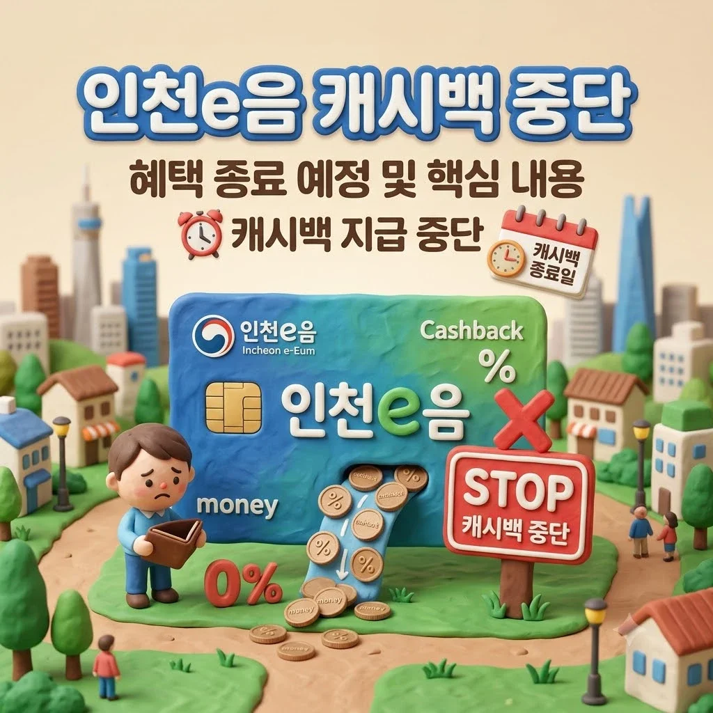인천e음 캐시백 중단