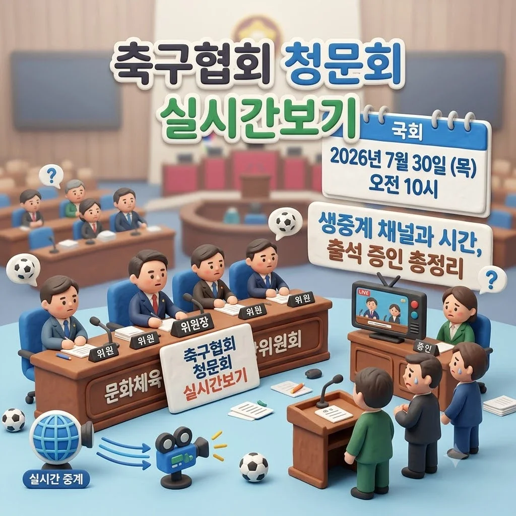 축구협회 청문회 실시간보기