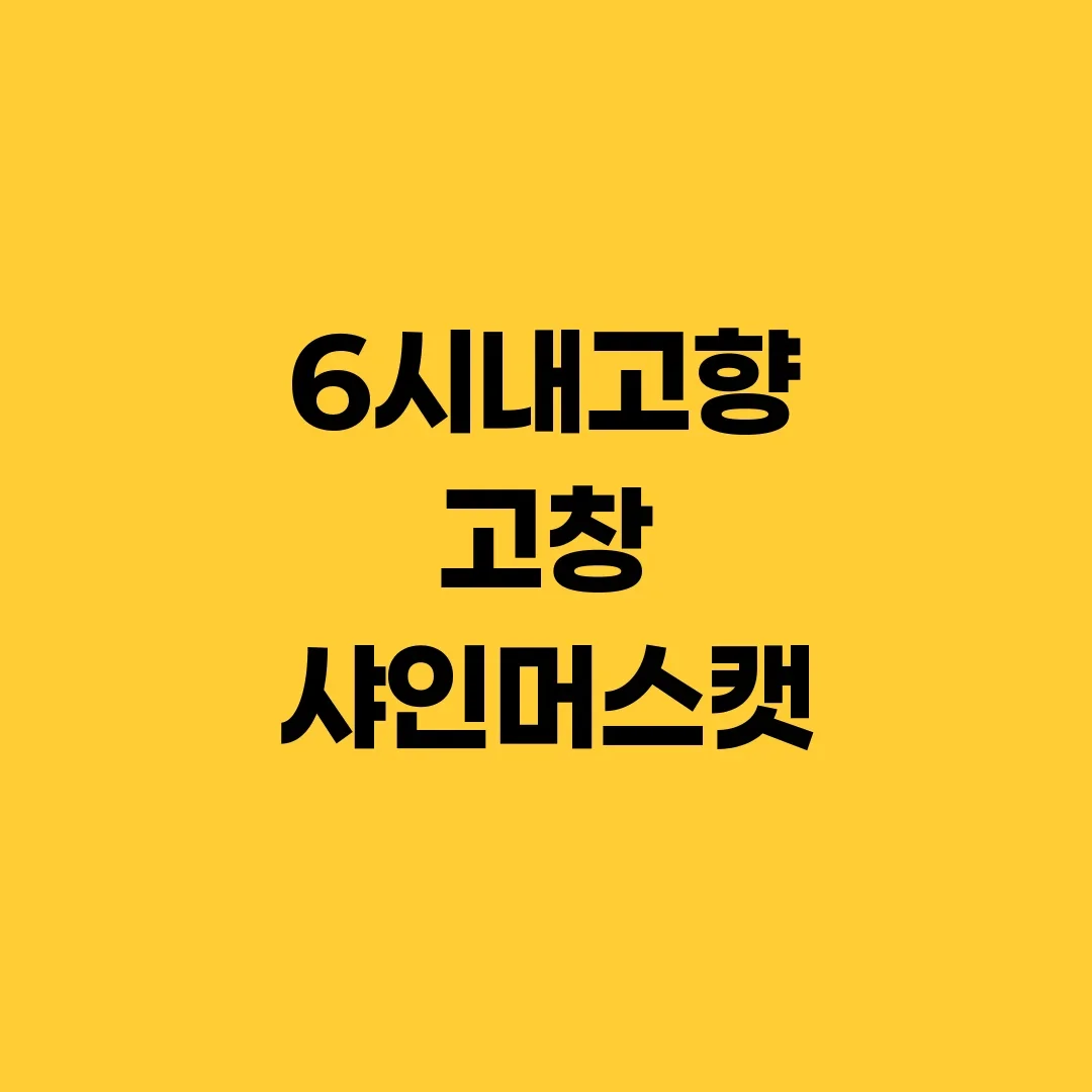 6시내고향 고창 샤인머스캣