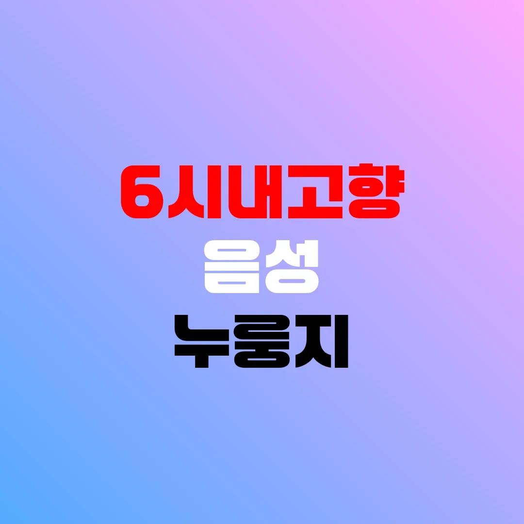 6시내고향 음성 누룽지